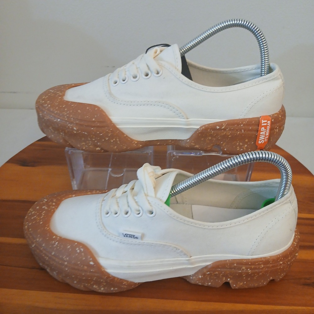 Vans DX Modular Mens 7 White Gum Bottom Sawp It Sole Shoes Sneakers 500714